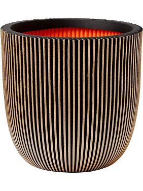 Кашпо Capi nature groove nl planter ball black gold Кашпо Capi nature groove nl planter ball black gold