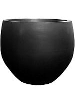 Кашпо Fiberstone jumbo orb m black D110 H93 см