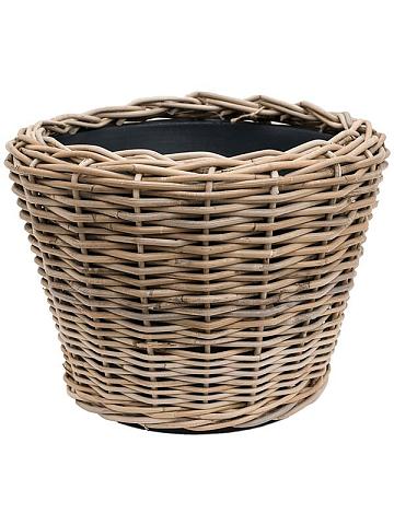 Кашпо Drypot rattan round grey Кашпо Drypot rattan round grey