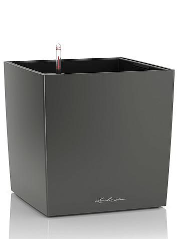 Кашпо Lechuza Cube 50 антрацитовый металлик