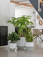 Кашпо Ridged harley s, white stripe D36 H32 см