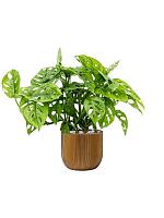 Кашпо Capi nature groove planter ball black gold D24 H21 см