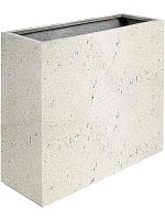 Кашпо Grigio divider with wheels antique white L80 W30 H68 см