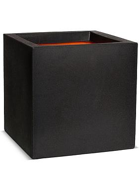 Кашпо Capi urban smooth nl pot square black Кашпо Capi urban smooth nl pot square black
