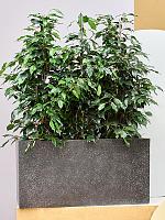 Кашпо Baq terrazzo rectangle black L80 W30 H40 см