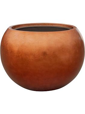 Кашпо Baq metallic silver leaf globe matt copper (с техническим горшком) Кашпо Baq metallic silver leaf globe matt copper (с техническим горшком)