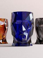 Кашпо Nano adan glossy pot clear zaphire L17 W13 H18 см