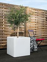 Кашпо Otium quadris white L44 W44 H44 см