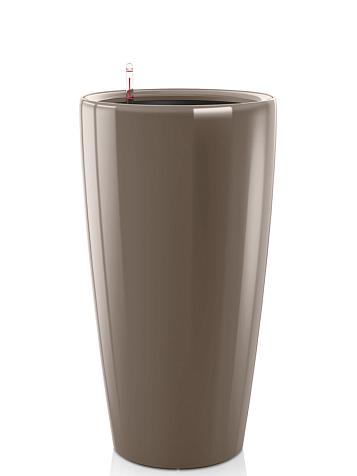 Кашпо Ola Dom Partner Deluxe 32 (18л) серо-коричневый лакированный