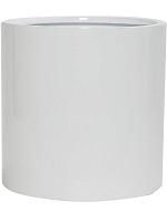 Кашпо Fiberstone puk m glossy white D20 H20 см