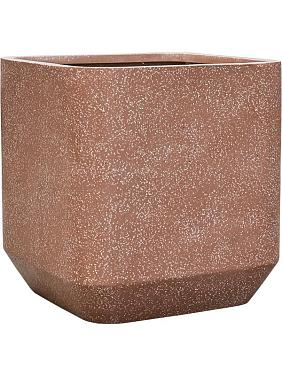 Кашпо Baq terrazzo rounded cube mocha Кашпо Baq terrazzo rounded cube mocha