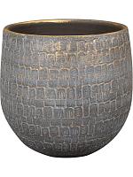Кашпо Renzo pot shiny grey D36 H32 см