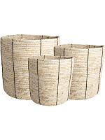 Кашпо Maple basket black (набор 3 шт) D40 H39 см