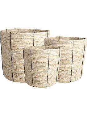 Кашпо Maple basket black (набор 3 шт) Кашпо Maple basket black (набор 3 шт)