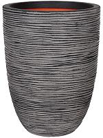Кашпо Capi nature rib nl vase elegant low anthracite D46 H58 см Кашпо Capi nature rib nl vase elegant low anthracite D46 H58 см