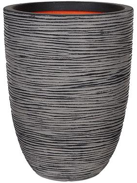 Кашпо Capi nature rib nl vase elegant low anthracite Кашпо Capi nature rib nl vase elegant low anthracite
