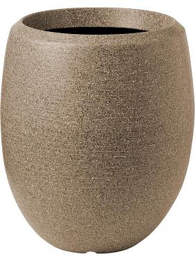 Кашпо Capi arc granite vase elegant deluxe warm taupe Кашпо Capi arc granite vase elegant deluxe warm taupe