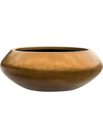 Кашпо Baq metallic silver leaf bowl ufo matt honey Кашпо Baq metallic silver leaf bowl ufo matt honey