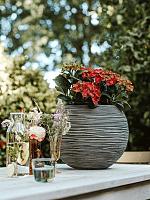 Кашпо Capi nature rib nl vase ball anthracite D40 H32 см Кашпо Capi nature rib nl vase ball anthracite D40 H32 см