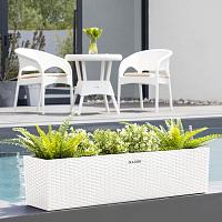 Кашпо Ola Dom Balcony Rattan (белый)