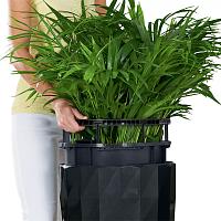 Кашпо Lechuza Diamante (черный лакированный)