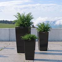 Кашпо Ola Dom Cubis Deluxe (белый лакированный)