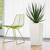 Кашпо Ola Dom Cubis Deluxe (белый лакированный)