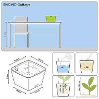 Кашпо Lechuza Bacino Cottage (светло-серый)