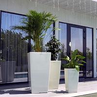 Кашпо Ola Dom Cubis Deluxe (белый лакированный)