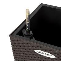Кашпо Ola Dom Cubis Rattan (коричневый)