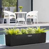 Кашпо Ola Dom Balcony Rattan (антрацитовый)