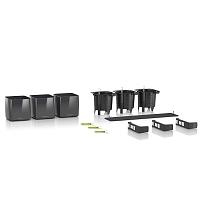 Кашпо Lechuza Green Wall Home Kit Glossy (антрацитовый лакированный)