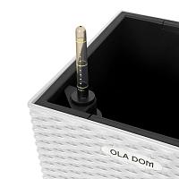 Кашпо Ola Dom Cubis Rattan (белый)
