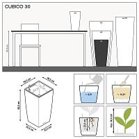 Кашпо Lechuza Cubico (красный лакированный)