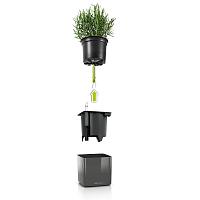 Кашпо Lechuza Green Wall Home Kit Glossy (красный лакированный)