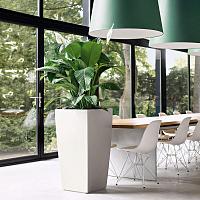 Кашпо Ola Dom Cubis Deluxe (белый лакированный)