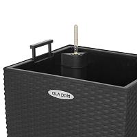Кашпо Ola Dom Cubis Rattan (антрацитовый)
