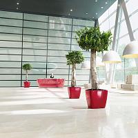 Кашпо Lechuza Quadro LS (серебристый металлик)