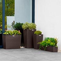 Кашпо Ola Dom Balcony Rattan (коричневый)