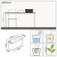 Кашпо Lechuza Delta 20 (белый лакированный)