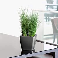 Кашпо Lechuza Quadro LS (черный лакированный)