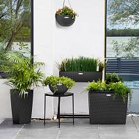 Кашпо Ola Dom Balcony Rattan (антрацитовый)