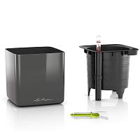Кашпо Lechuza Cube Glossy (белый лакированный)