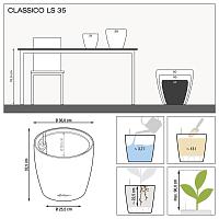 Кашпо Lechuza Classico LS (красный лакированный)
