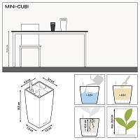 Кашпо Lechuza mini-Cubi (красный лакированный)