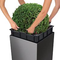 Кашпо Lechuza Cube (черный лакированный)